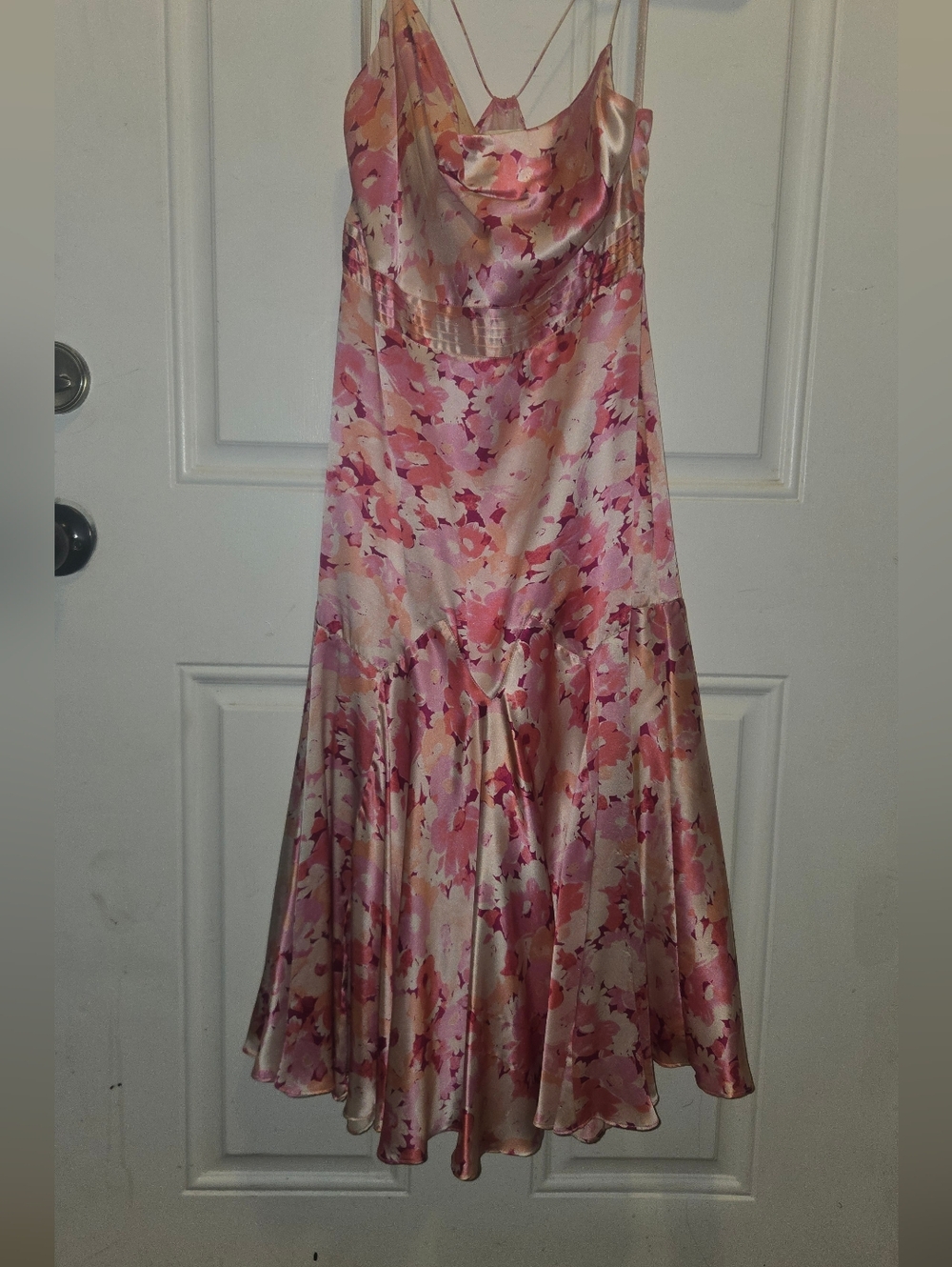 Banana Republic Floral Satin Midi Dress - Size 0